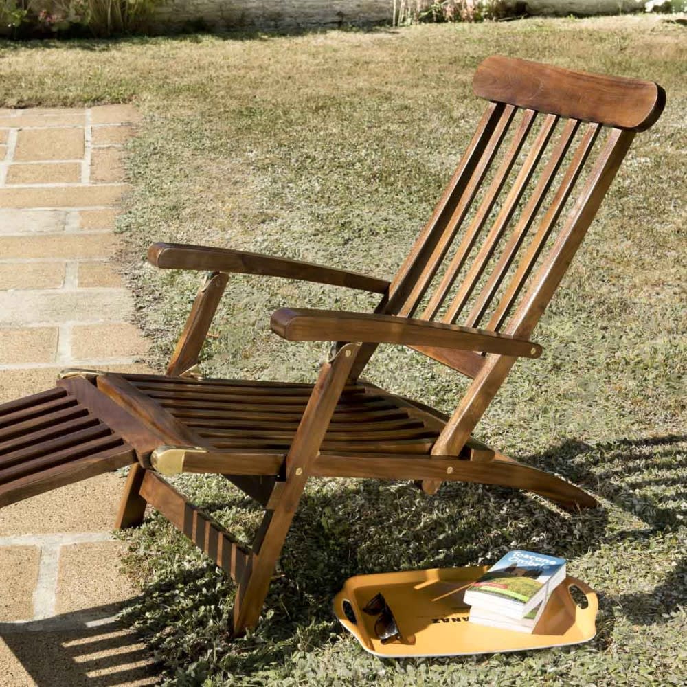 Chaise longue de jardin en teck huilé - Maisons du Monde