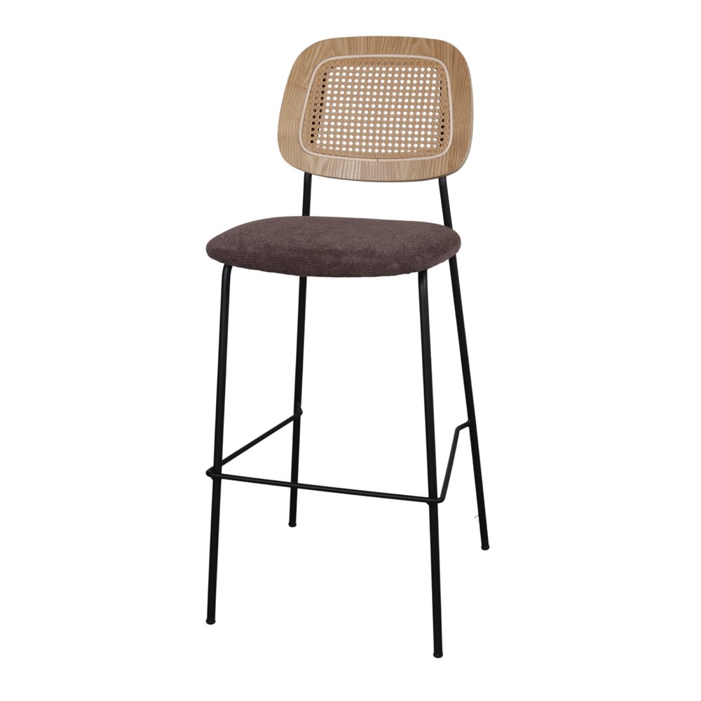Taburete alto tapizado - topo - 109x47x54