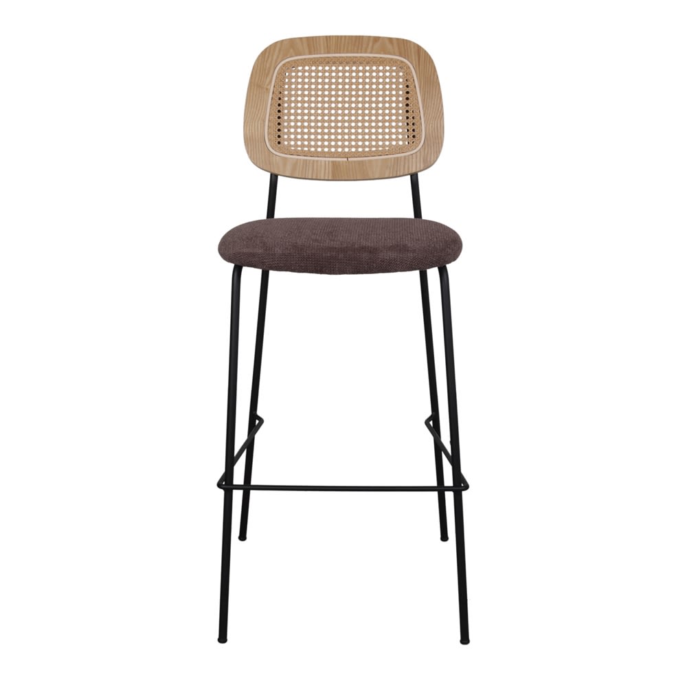 Taburete alto tapizado - topo - 109x47x54 - Maisons du Monde