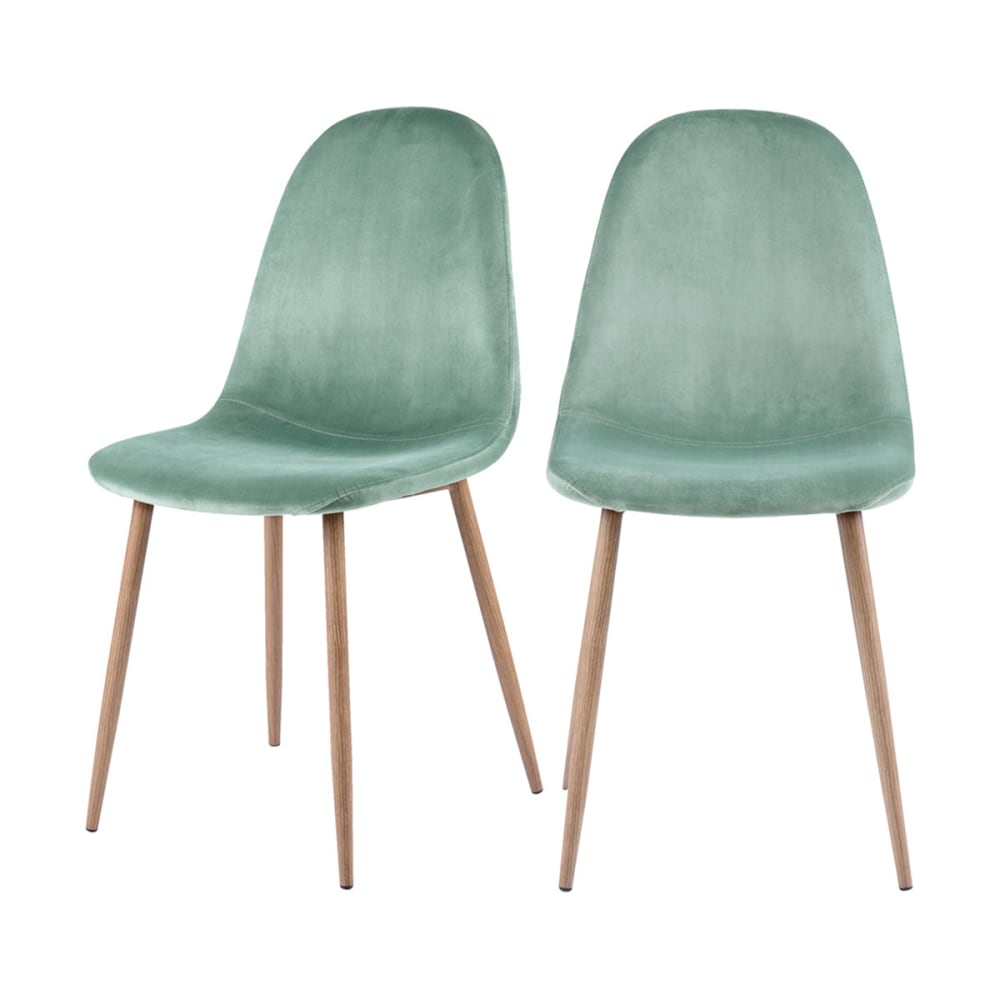 Lot de 2 chaises en velours