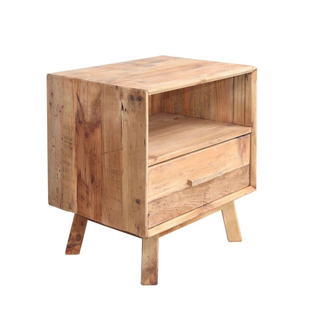 Mesita de noche kubbe madera natural - Maisons du Monde