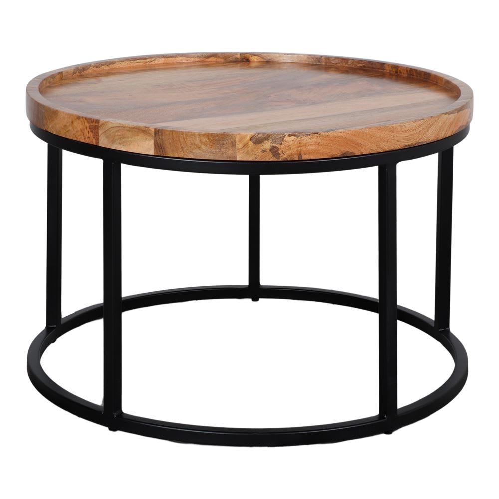 Mesa de centro venecia - negro - 46x70x70 - Maisons du Monde