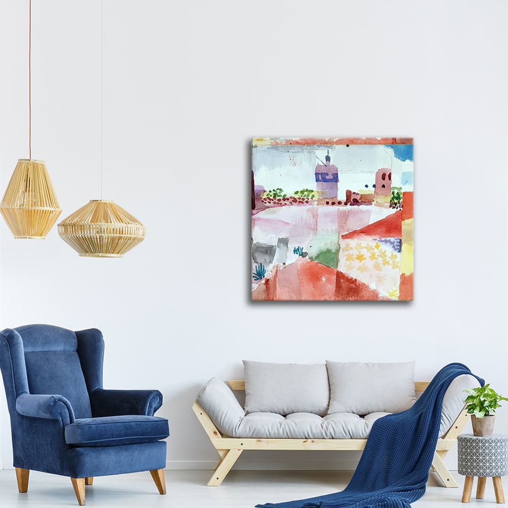 Tableau Hammamet et sa Mosquée Paul Klee 80x85cm - Maisons du Monde