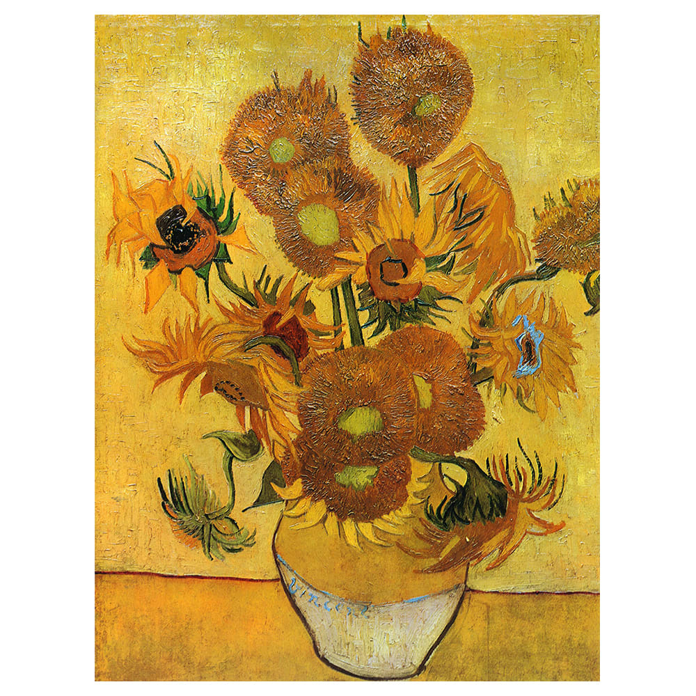 Stampa su tela - I Girasoli - Vincent Van Gogh cm. 50x60 - Multicolore - PES - Poliestere