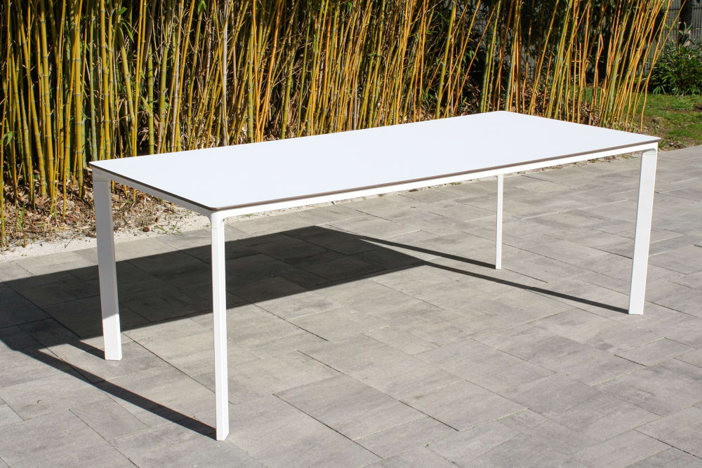 Mesa de jardín 8 plazas de aluminio lacado