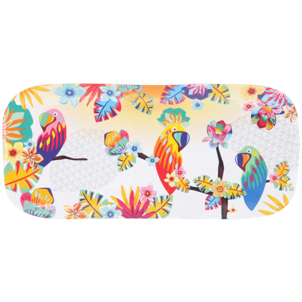 Plat à cake rectangulaire en mélamine 37,5 cm avec motif perroquet