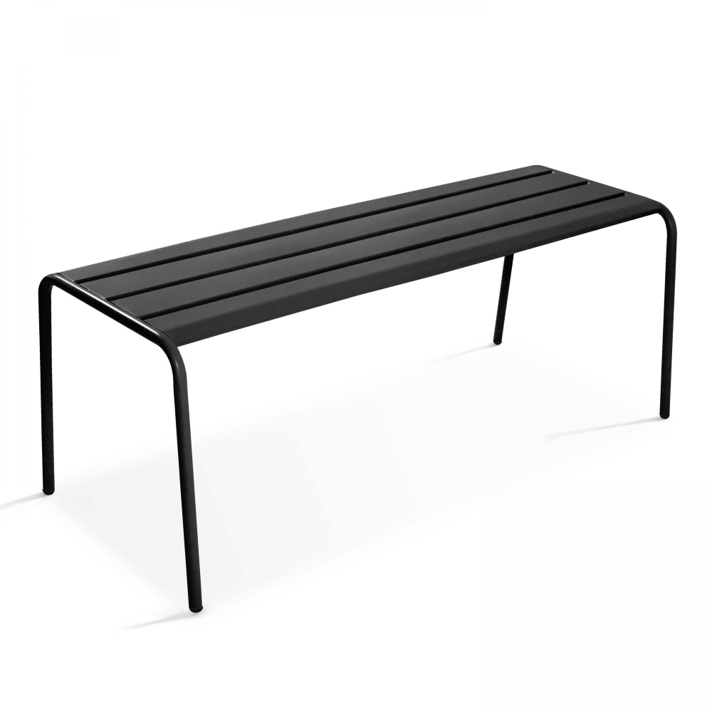Banc de jardin en acier anthracite