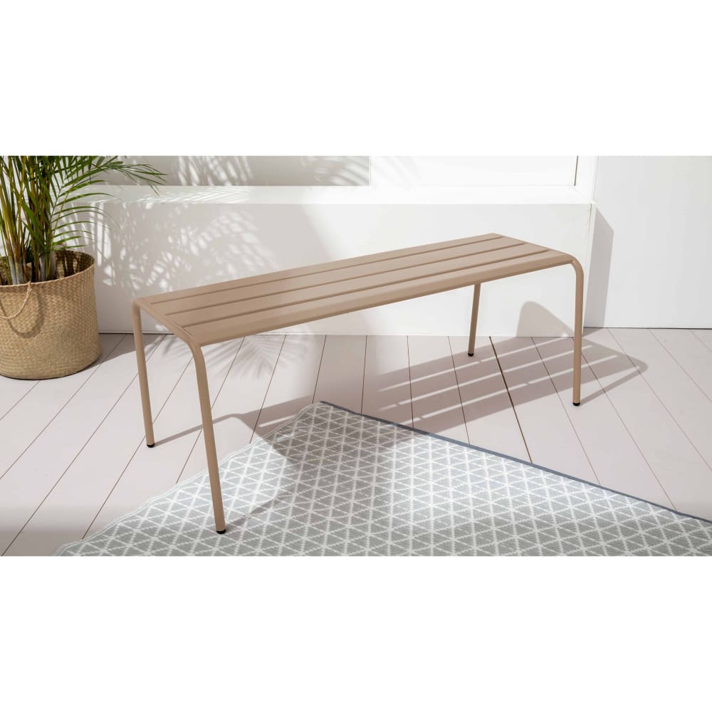 Banc de jardin en acier taupe