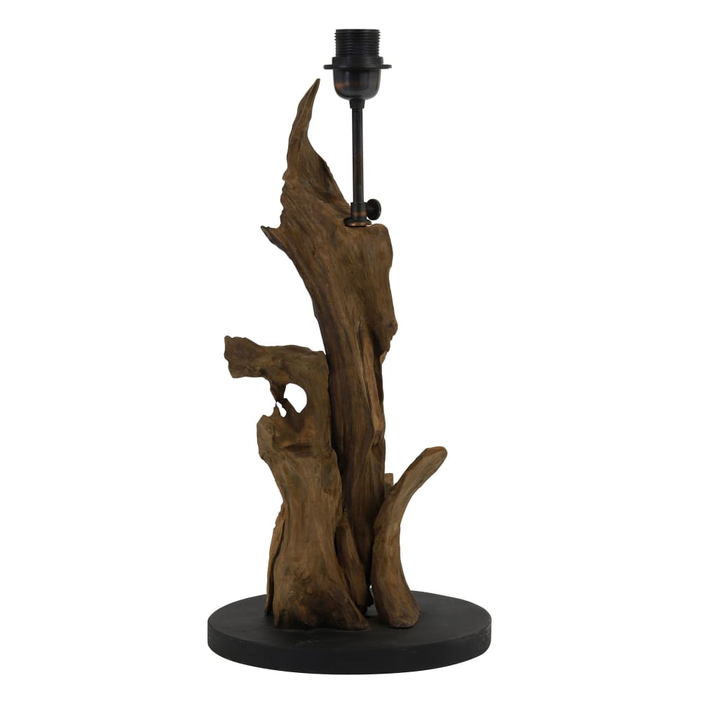 Pied de Lampe bois brun Ø25cm