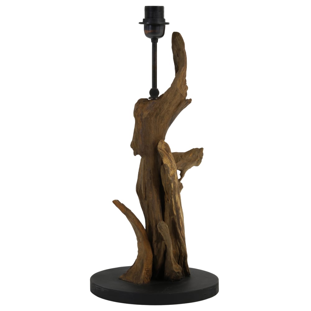 Pied de lampe bois brun ø25cm — vue 4