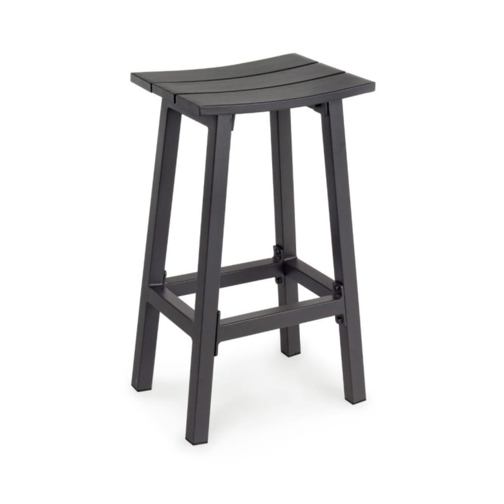 Tabouret de bar en aluminium gris
