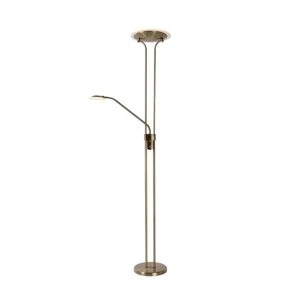 Lampadaire led avec liseuse métal h180cm doré