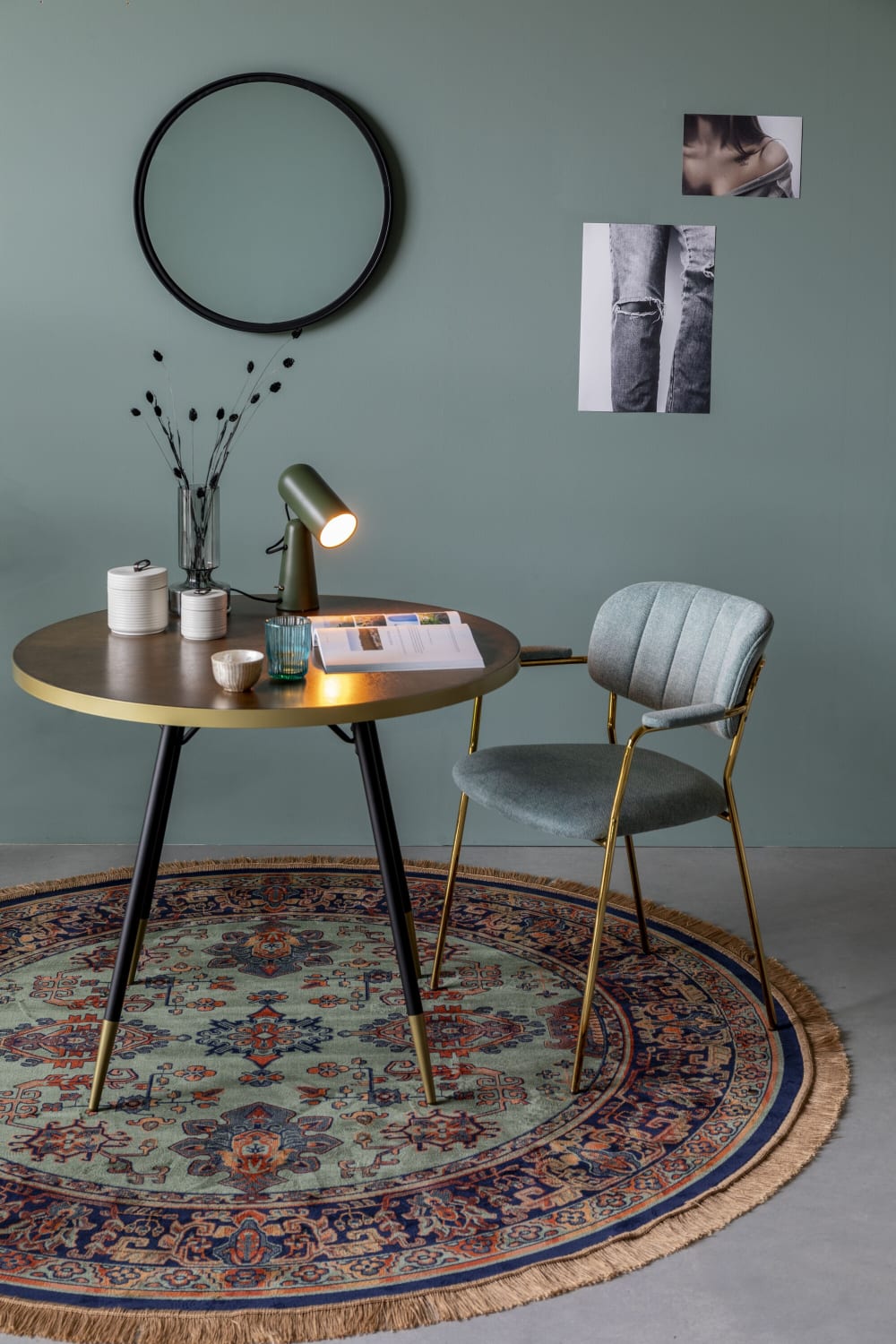 Tapis en tissu vert 200x200 cm — vue 4