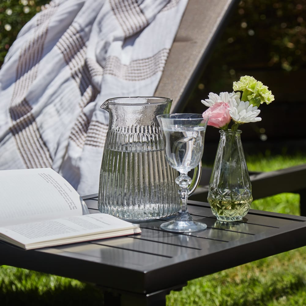 Tavolino da giardino in alluminio marrone - Defora Home