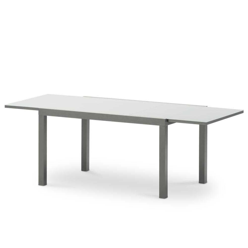 Mesa jardín aluminio antracita 215/135×90 cm