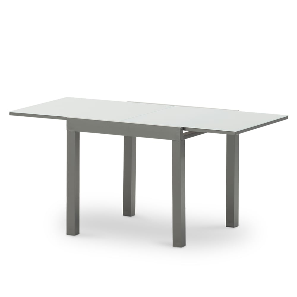 Table de jardin en aluminium gris anthracite 160/80×80 cm