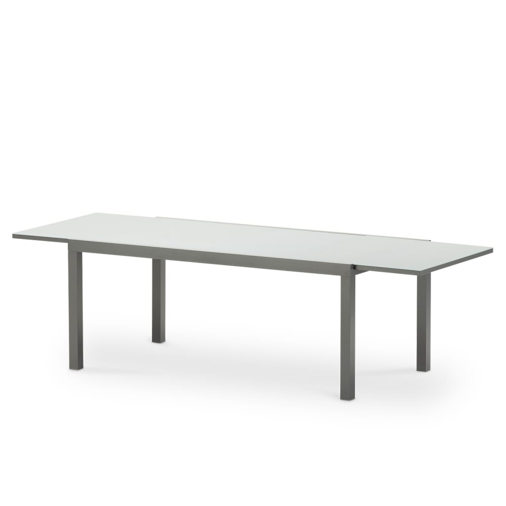 Mesa jardín aluminio antracita 260/180×100 cm
