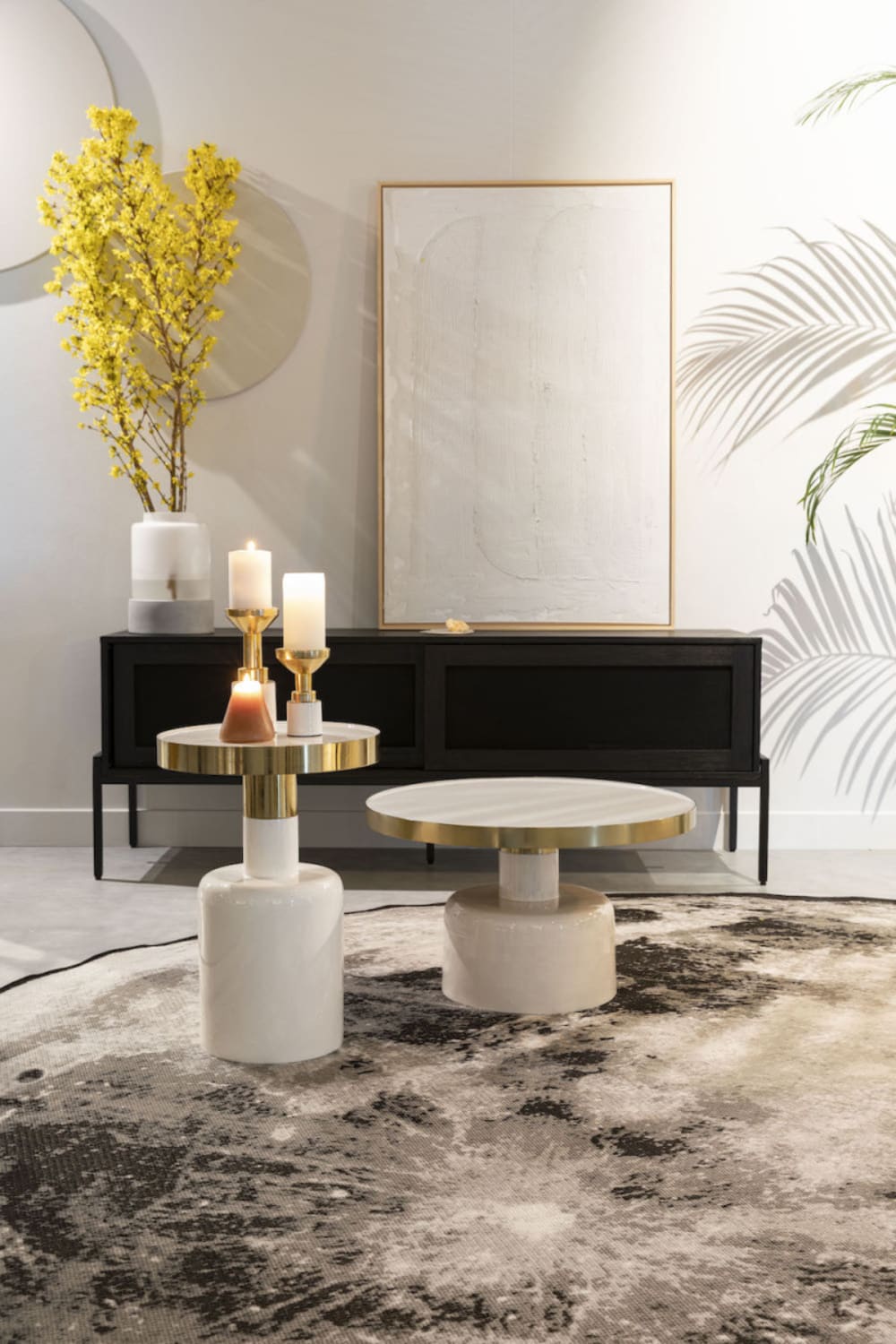 Table basse ronde en acier émaillé blanc d60 - Maisons du Monde