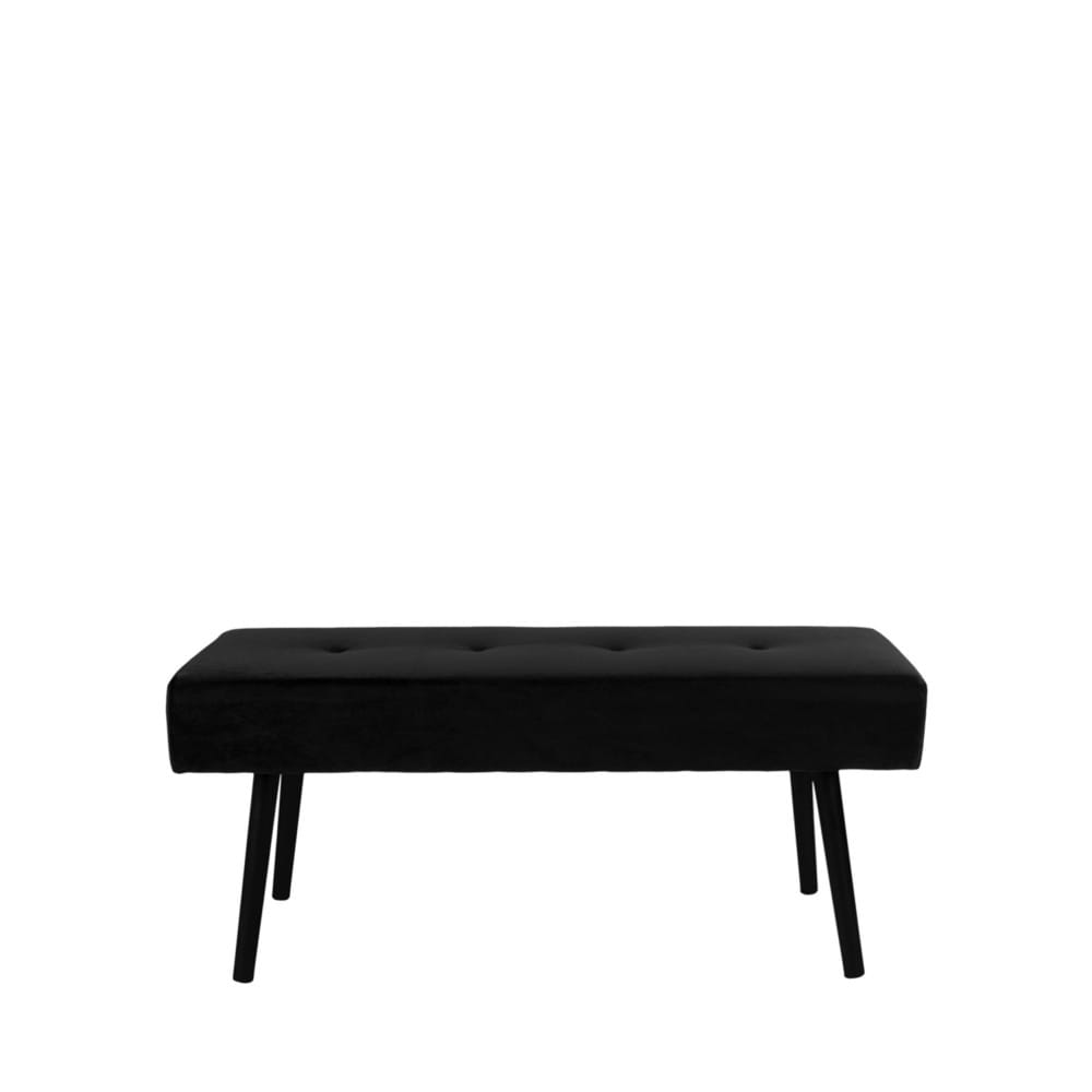 Banc en velours l100cm - noir Banc en velours l100cm - noir