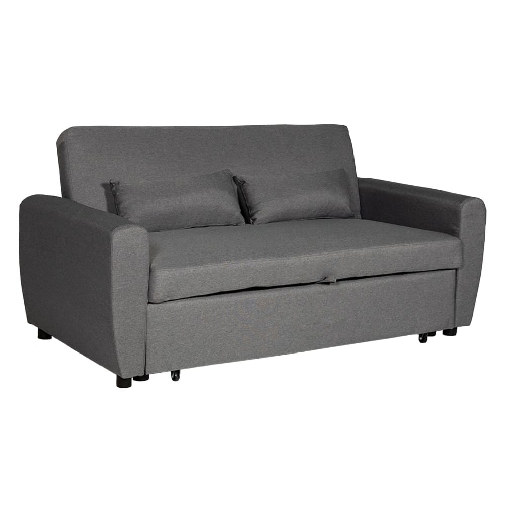 Canapé convertible 3 places en tissu gris