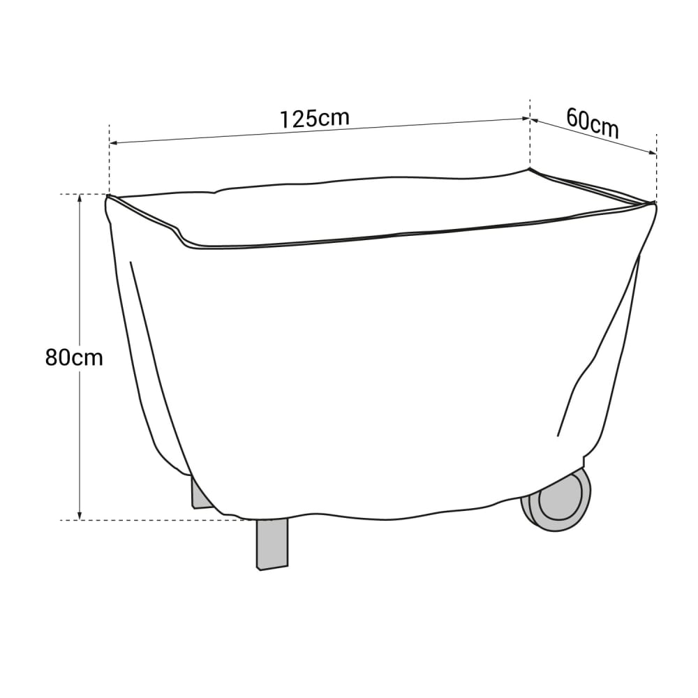 Housse pour barbecue taille M rectangulaire en toile noire - Maisons du Monde