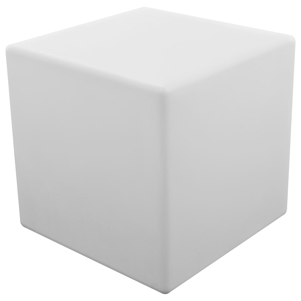 Cube lumineux led 40cm multicolore en plastique blanc