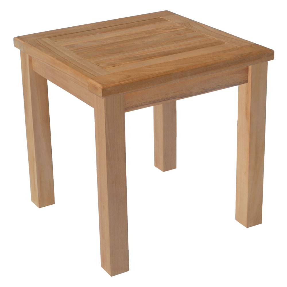 Table d'appoint de jardin carrée 45cm en teck