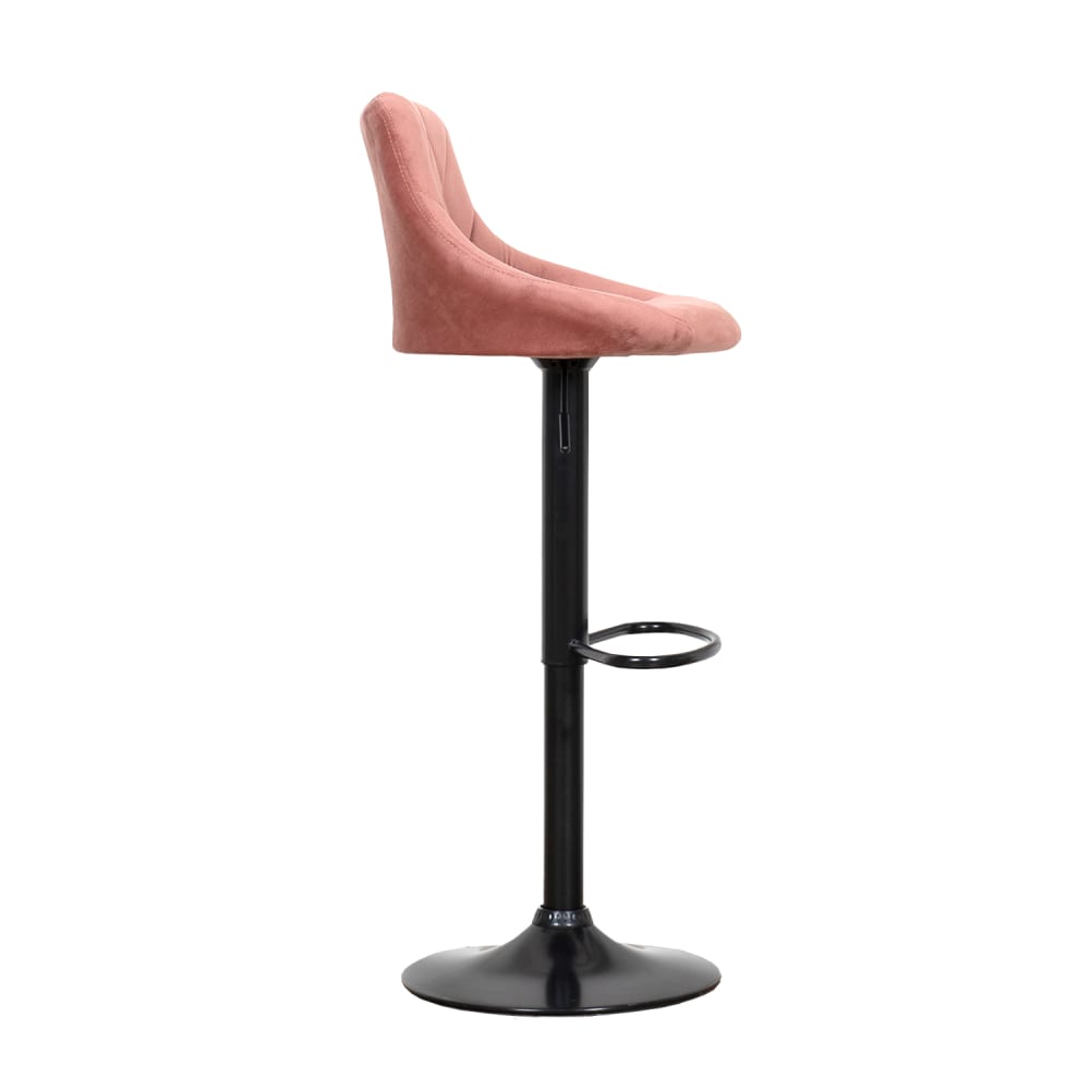 Tabouret de bar en velours rose - Maisons du Monde