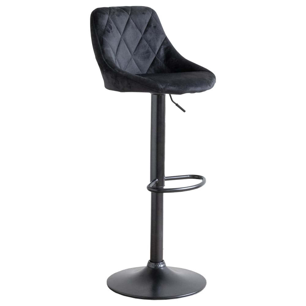 Tabouret de bar en velours noir