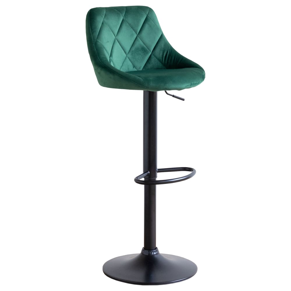 Tabouret de bar en velours vert