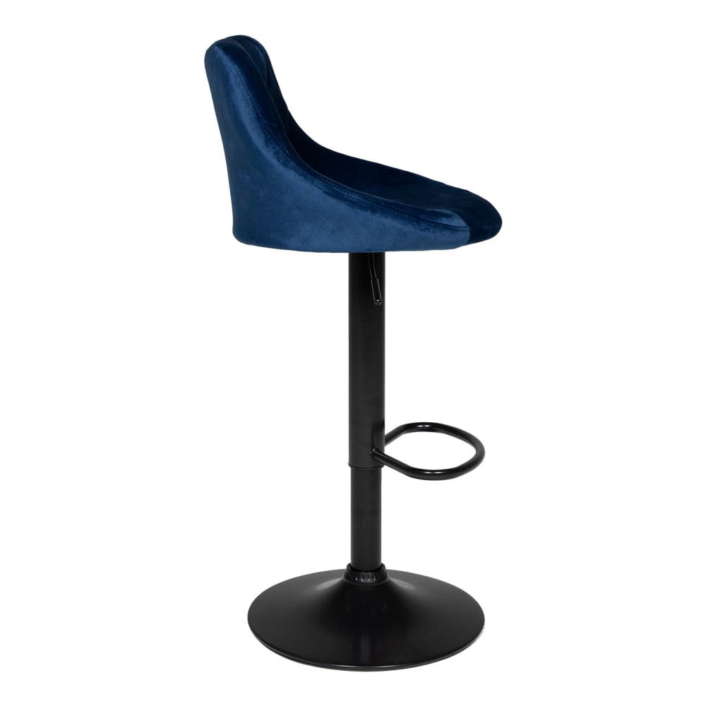 Taburete de bar de terciopelo azul - Maisons du Monde