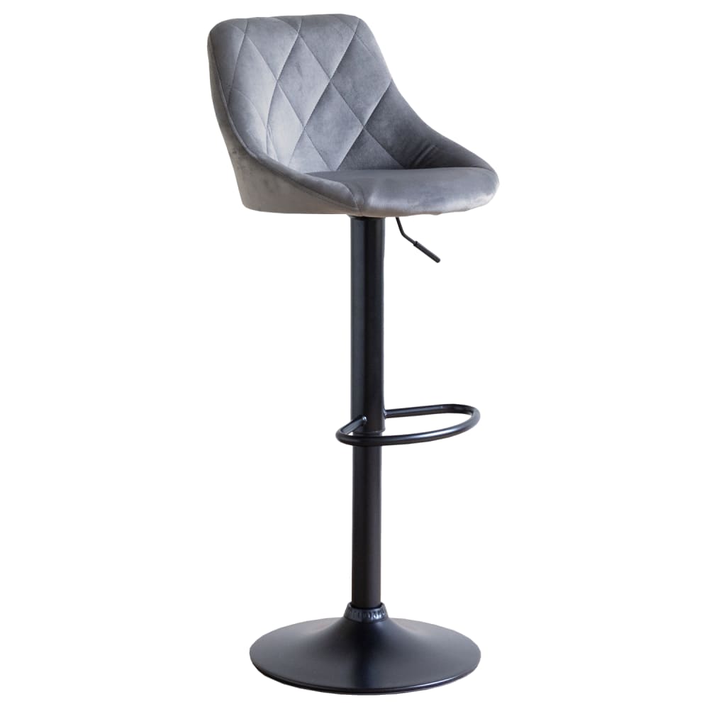 Tabouret de bar en velours gris