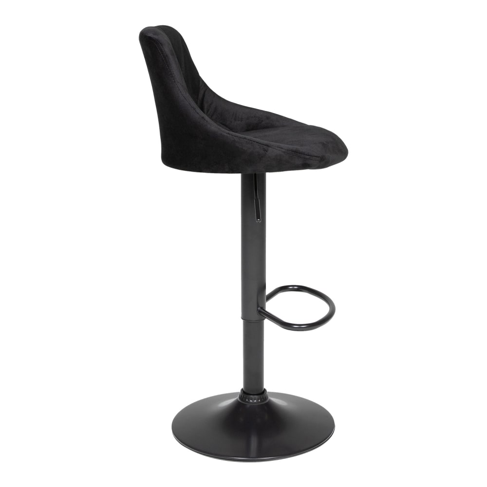 Juego de 2 taburetes de bar de terciopelo negro - Maisons du Monde
