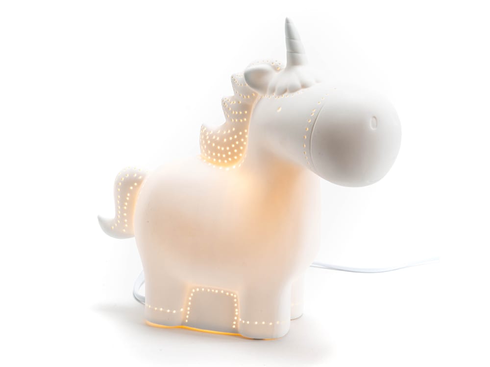 Lampe à poser licorne en porcelaine - Maisons du Monde