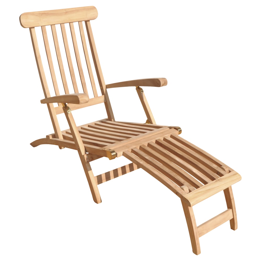 Chaise longue inclinable en teck
