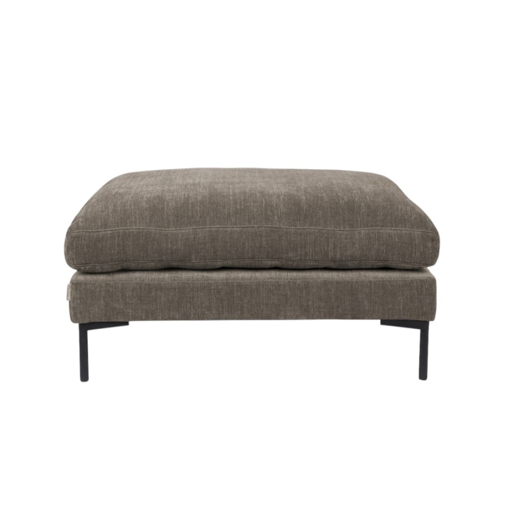 Pouf en microfibres marron