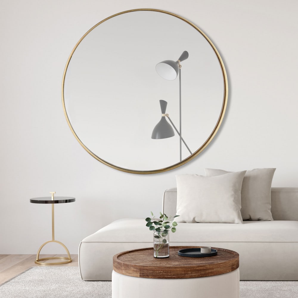 Miroir rond ø100cm - Doré - Maisons du Monde