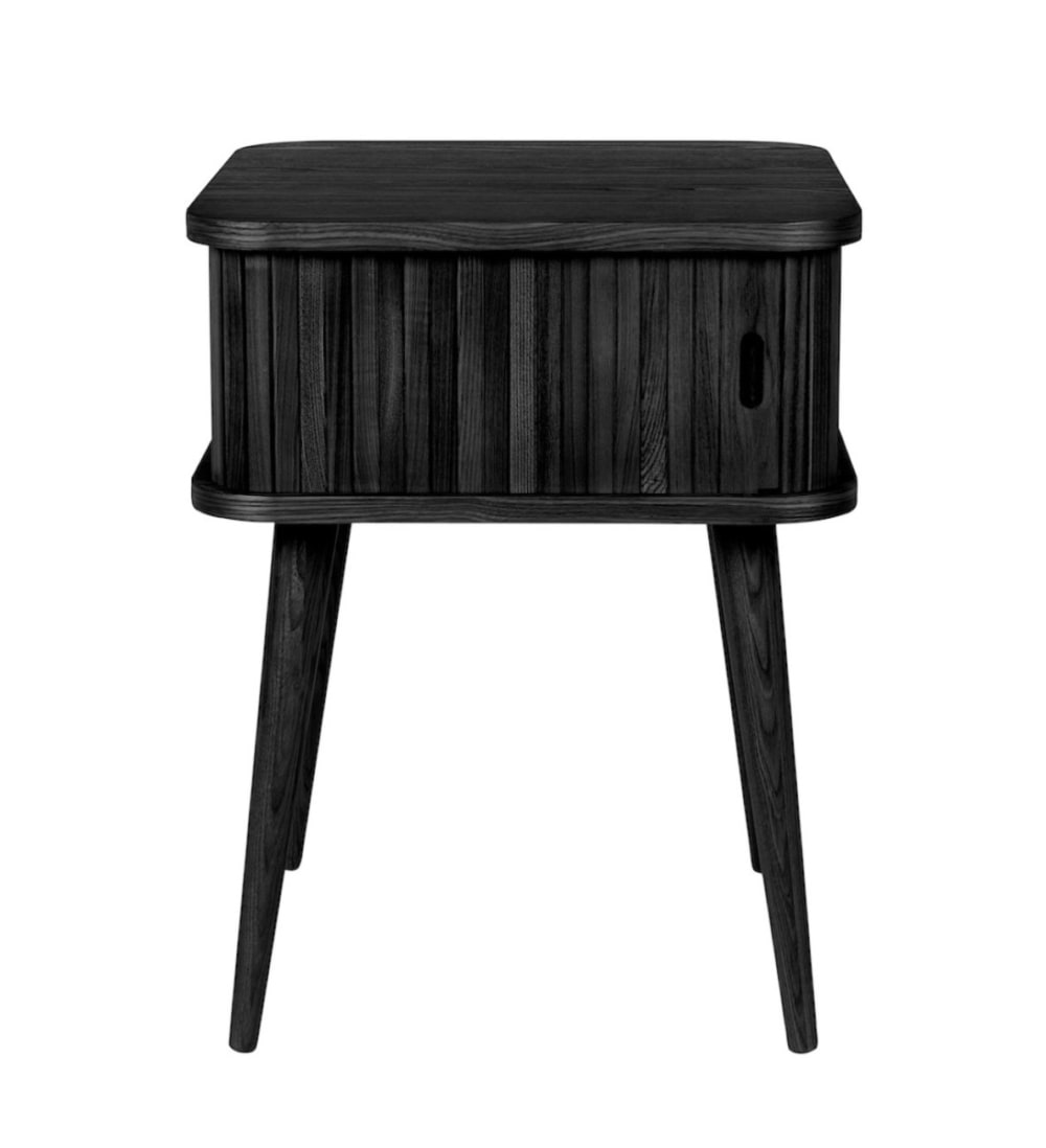 Table d'appoint en bois noir scandinave Table d'appoint en bois noir scandinave