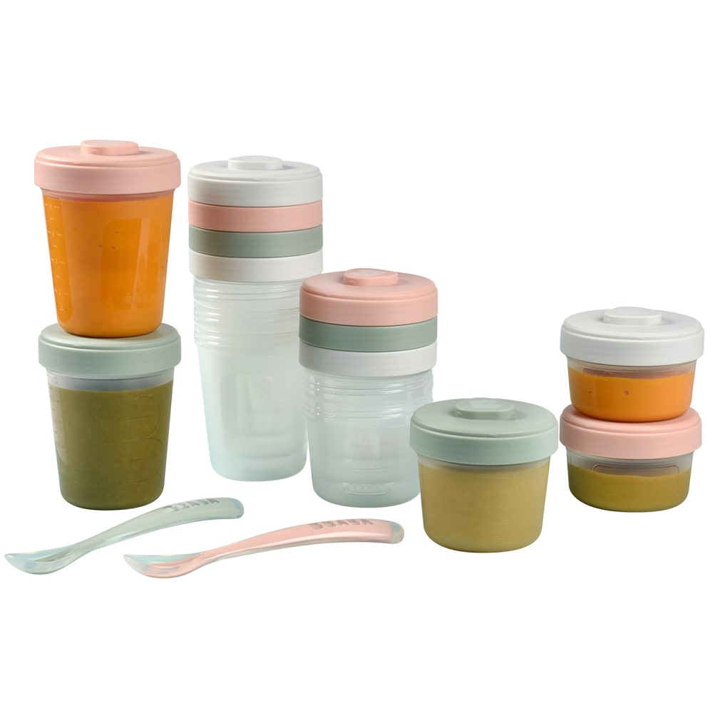 Pack 1er repas avec pots de conservation et cuillères (Béaba) - Couverture