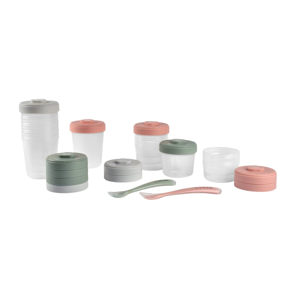 Pack 1er repas avec pots de conservation et cuillères (Béaba) - Image 2