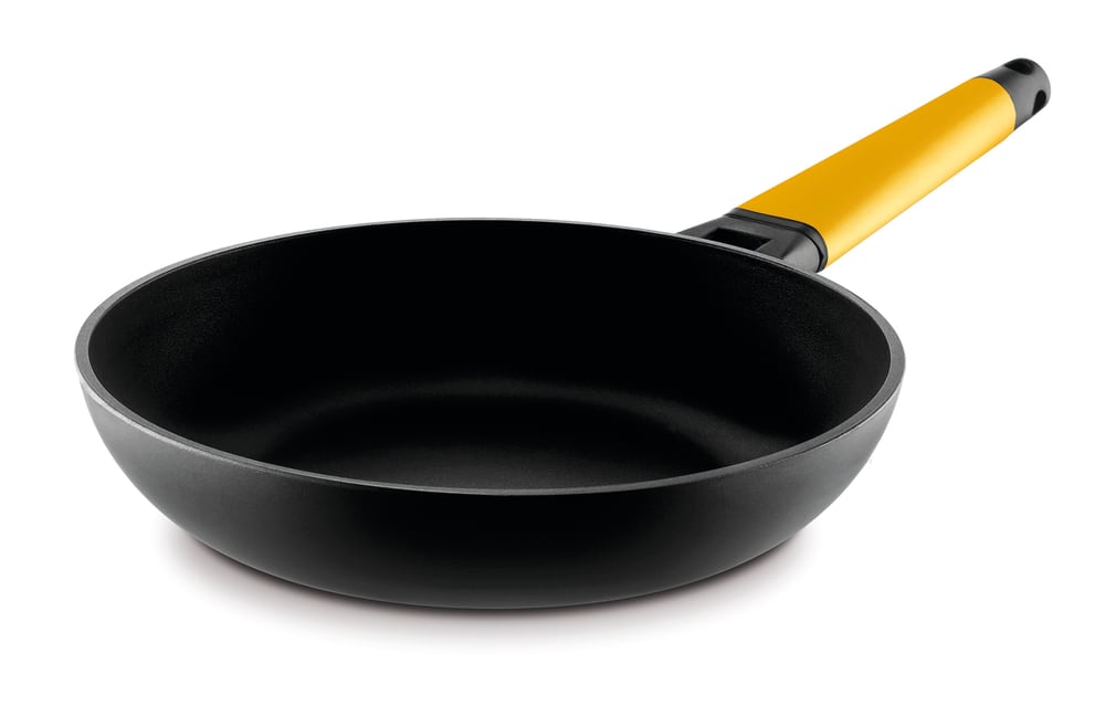 Poêle 22cm antiadhésif, fonte d’alu, manche amovible, non induction Poêle 22cm antiadhésif, fonte d’alu, manche amovible, non induction