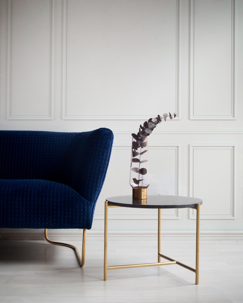 Metallic-Tisch aus Marmor und schwarzem Eisen - Maisons Du Monde