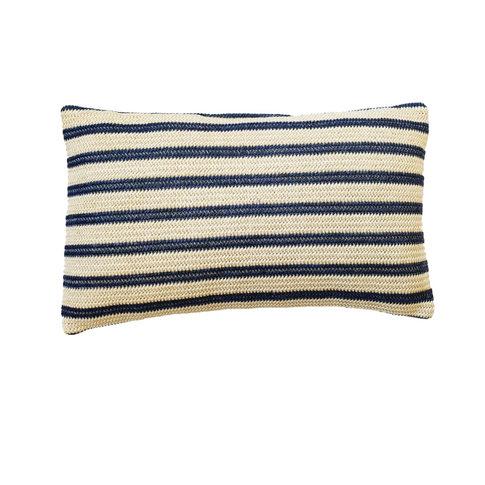 Cojín marinero falso yute azul 50x30