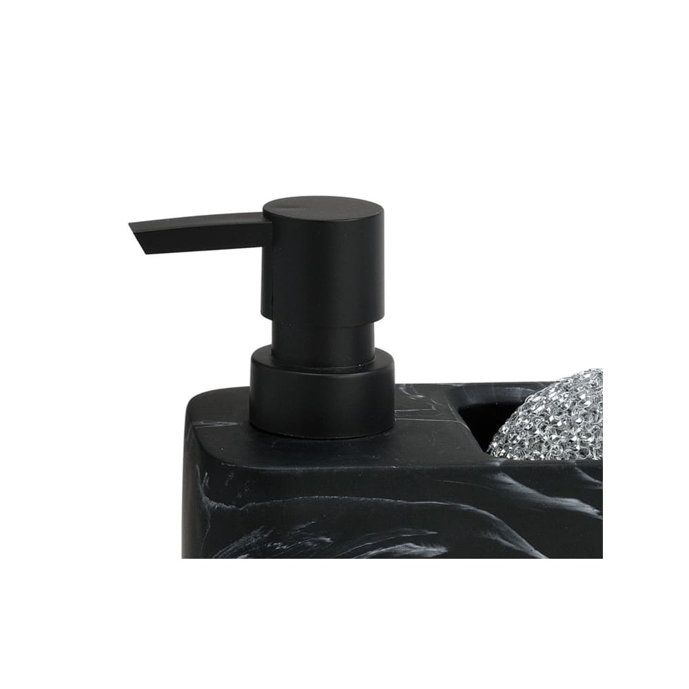 Distributeur liquide vaisselle + porte éponge polyrésine effet marbre - Maisons du Monde