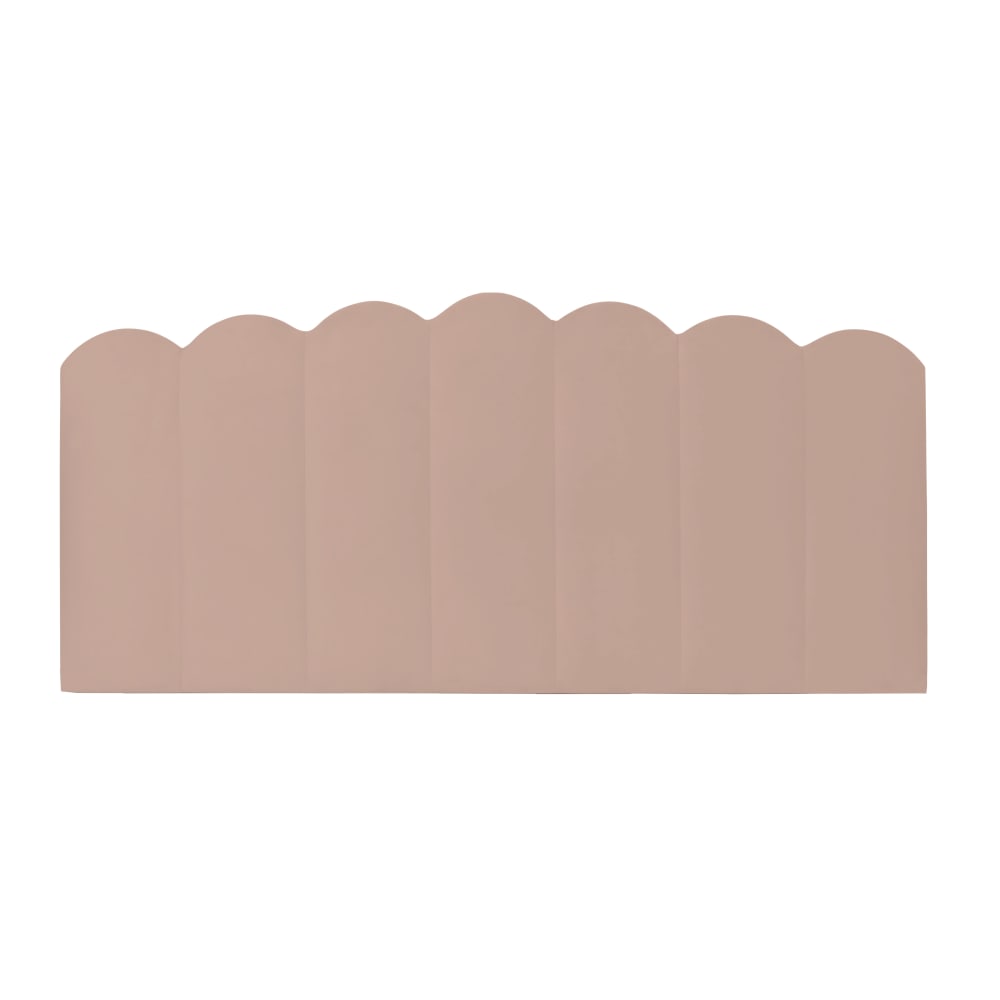 Tête de lit tapissée en velours rose 160x74cm Tête de lit tapissée en velours rose 160x74cm