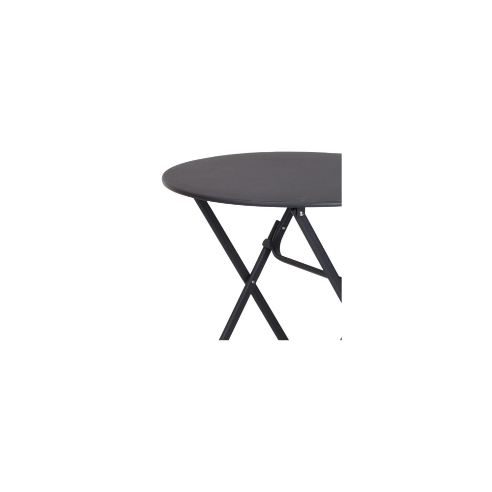 Table jardin ronde pliable métal gris anthracite bistrot 60x60x70,5cm - Maisons du Monde