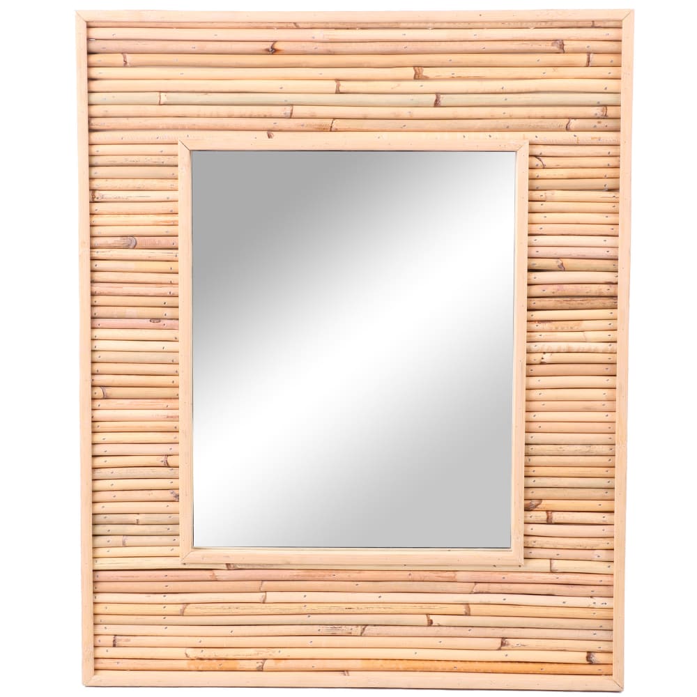 Miroir rotin et bambou 45x55cm