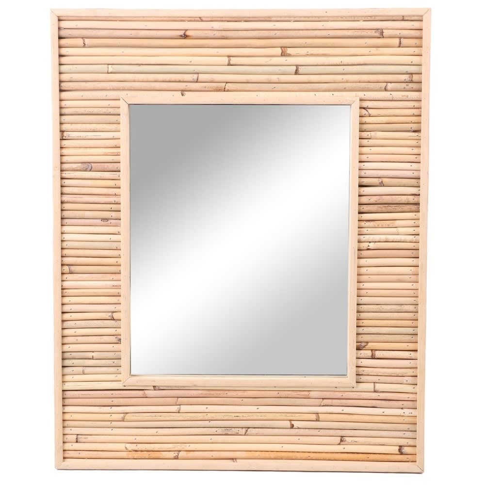 Miroir rotin et bambou 45x55cm - Maisons du Monde