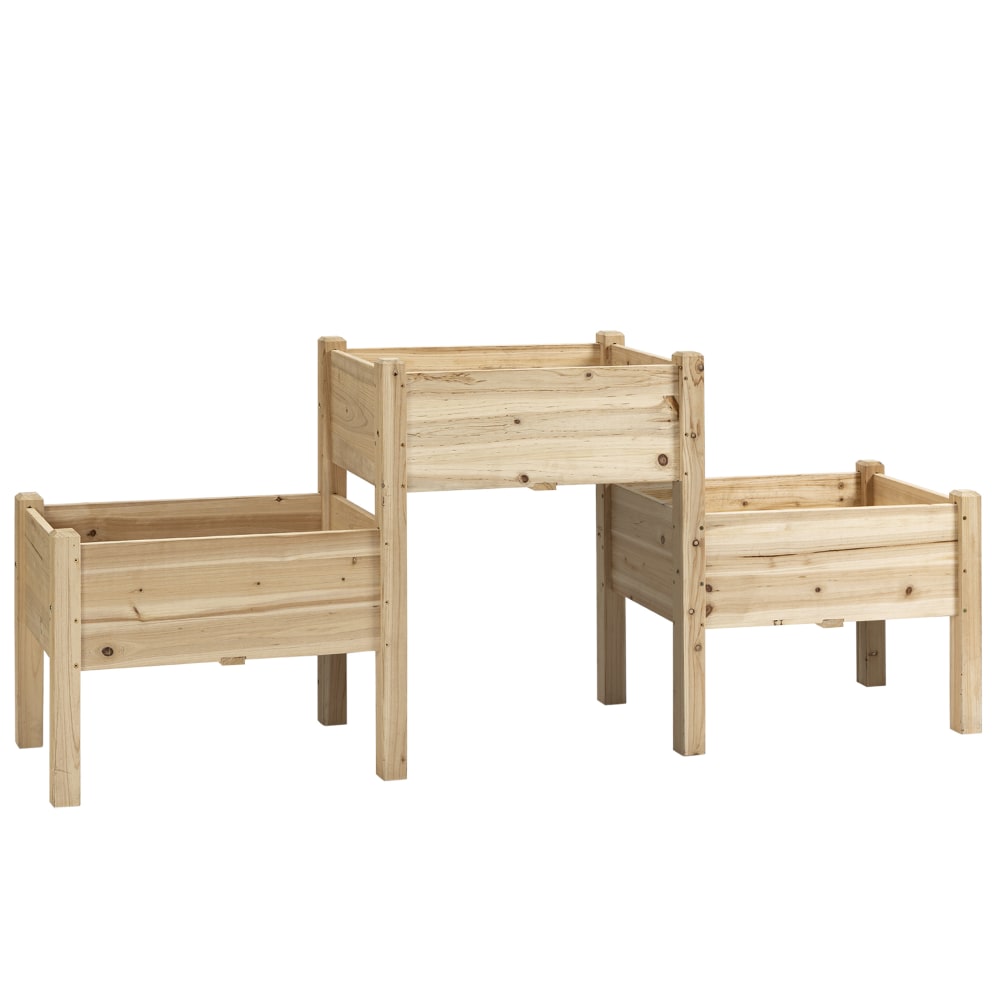 Jardinière sur pieds 2 étages bois sapin pré-huilé