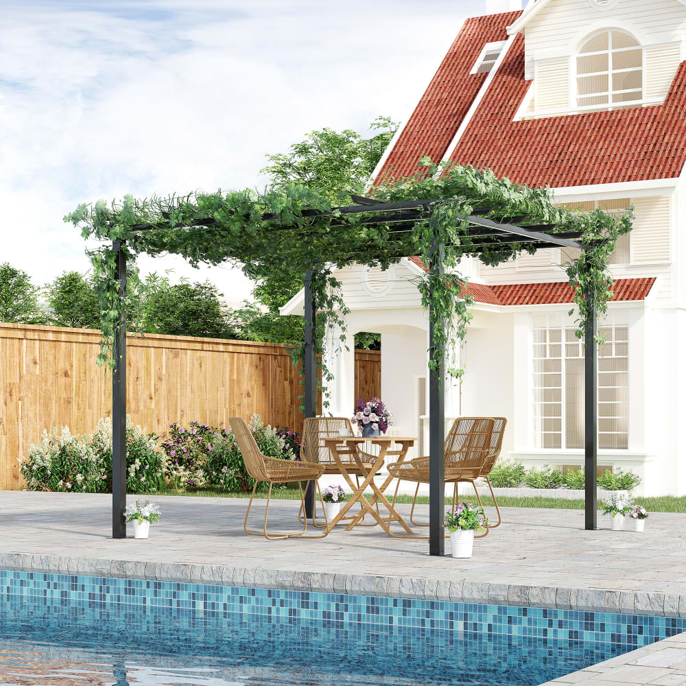 Pergola autoportante style contemporain - toit terrasse à décorer
